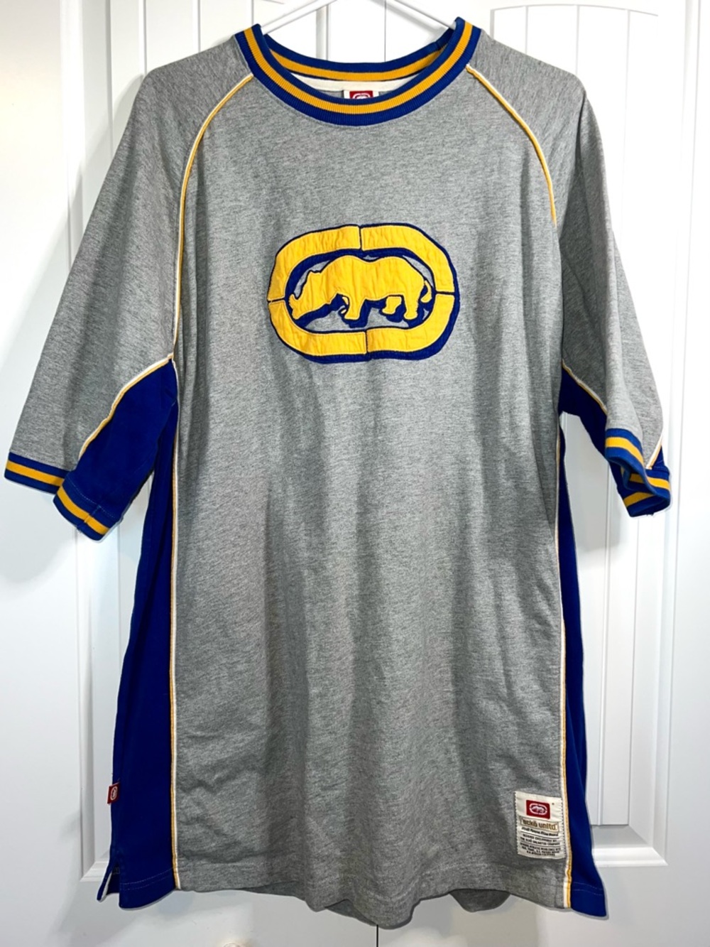 Vintage Y2K Ecko Unltd Men’s XXL Gray T-Shirt 72 Jersey Streetwear Skater Sport - Picture 3 of 10